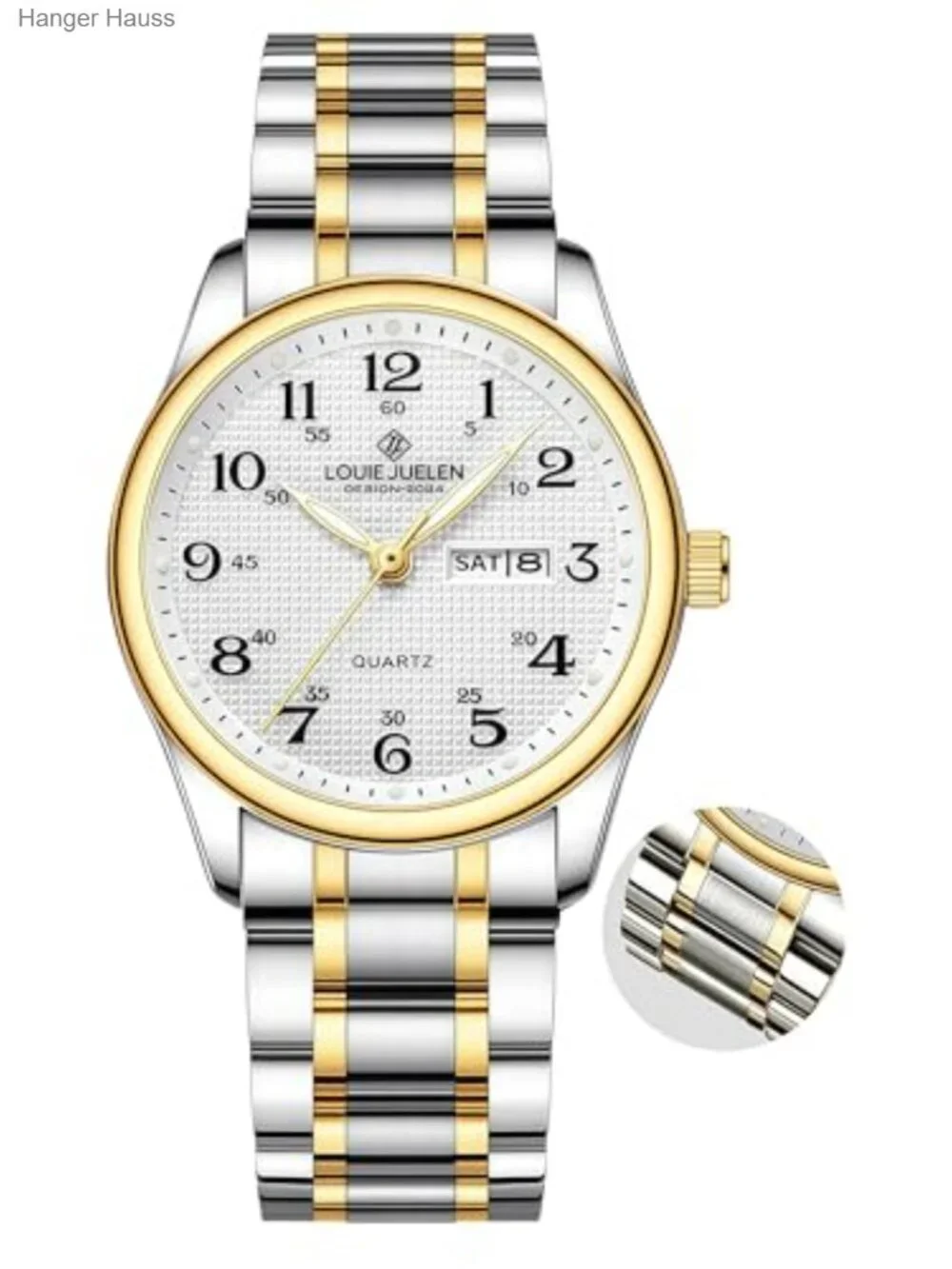 Easy Reader Quartz Watch for Seniors, Large Numerals, 30m Water Resistant,